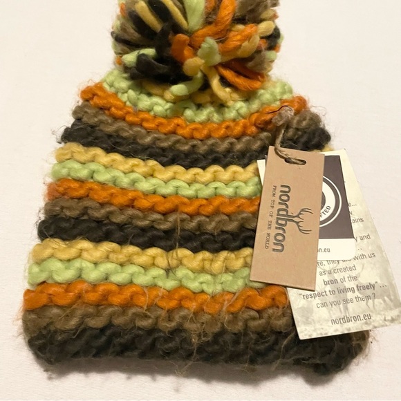 Nordbron Kids Striped Knit Beanie Hat - Picture 2 of 16